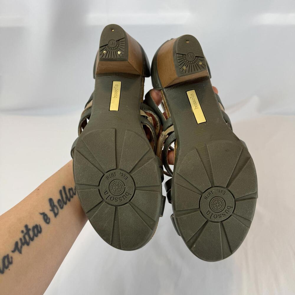 Bussola LaJolla sandals-suede, leather & cork-size 9 - Picture 3 of 5